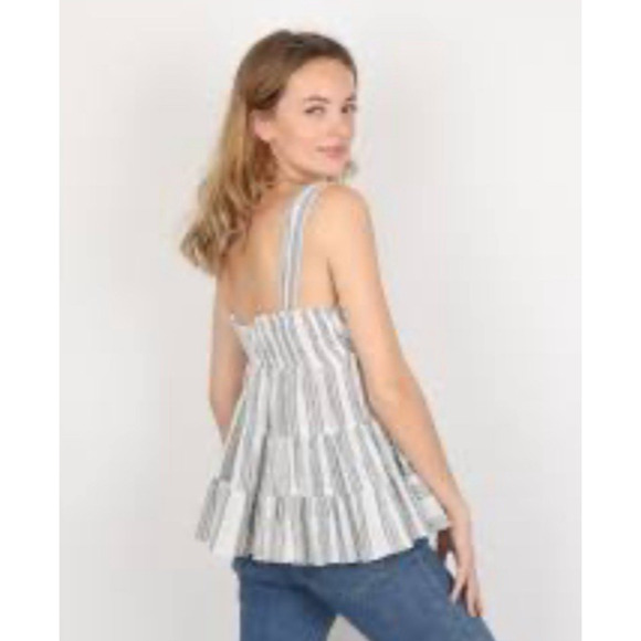 Rebecca Taylor La Vie Taylor Tank Top Tunic Tie Front Ruffle Romantic Babydoll S - Picture 3 of 11